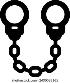 chained chain prison convict crime  stock vector royalty