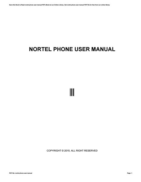 Nortel Phone User Manual By Inclusiveprogress Issuu