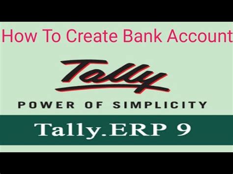 Bank Account Creation In Tally How To Create Bank Account In Tally