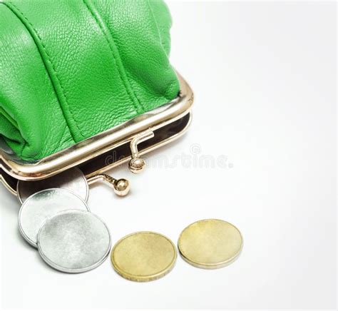 Wallet with coins stock image. Image of retail, earnings - 58053019