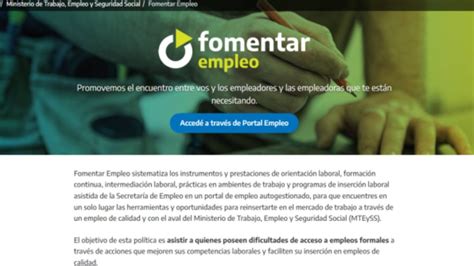 Fomentar Empleo Como Anotarse Para Cobrar 30 000 Fecha De Cobro