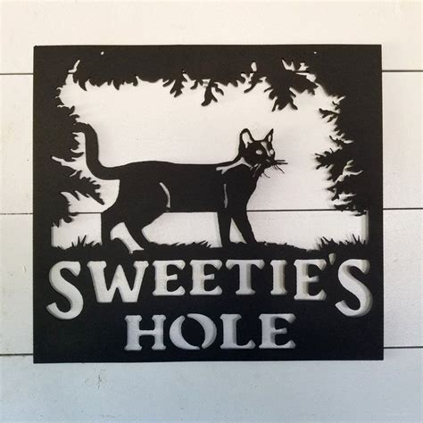 Cat Custom Indoor Or Outdoor Metal Sign Langley Metal Works