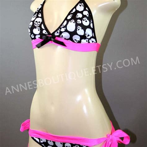 Skull Bikini Etsy
