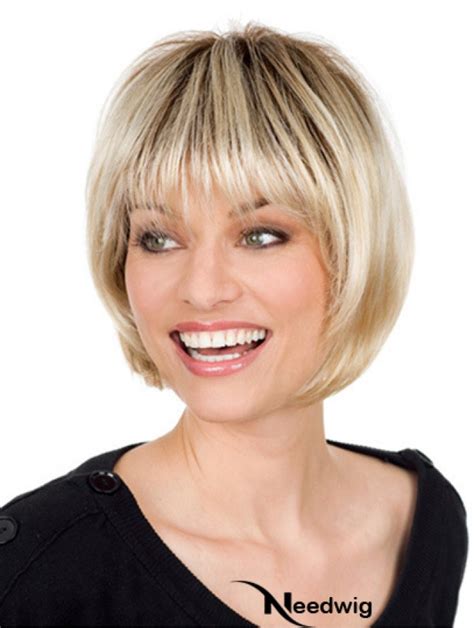 Chin Length Blonde Online 10 Inch Straight Bob Wigs