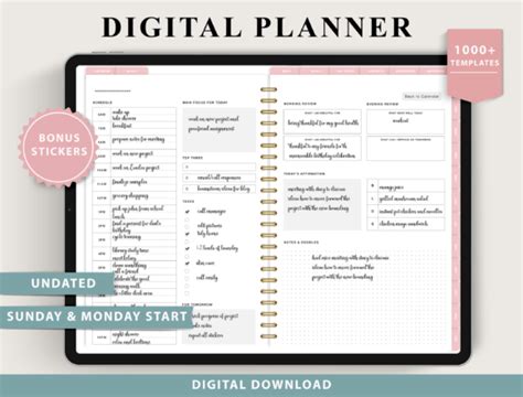 Digital Planner For Ipad Goodnotes Graphic By Theplannersdelight