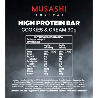 Musashi High Protein Bar 90g Box Of 12 Shopee Singapore