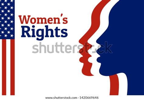 Womens Rights Concept Background Logo Three Stock Vector Royalty Free