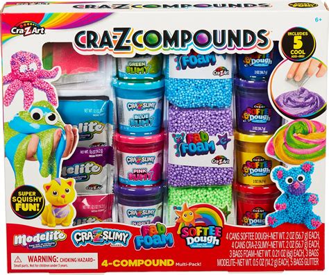 Cra Z Slimy Slime Compound Set Toy 4 Compound Pack Includes Multiple