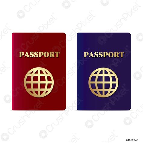 Realistic Passport Mock Up Template Vector Stock Vector 4852845