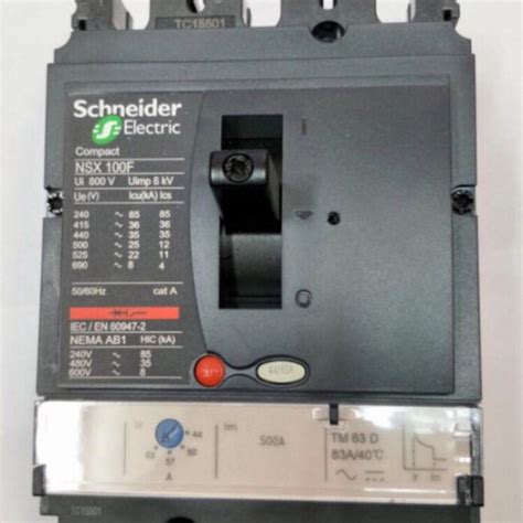 Jual MCCB Schneider NSX100F 16A 25A 32A 40A 50A 63A 80A 100A 3P 36kA