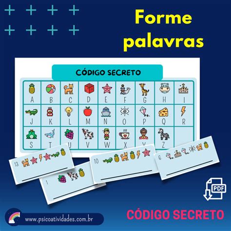 Forme Palavras C Digo Secreto Psico Atividades