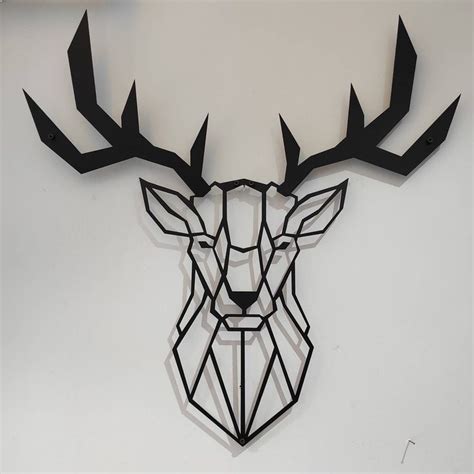 Geometric Deer Head Wall Art