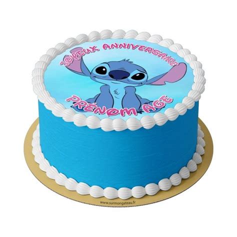 Disque Stitch Comestible D Coration De G Teau Personalis