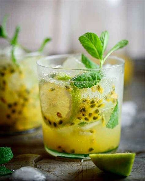 Passionfruit Ginger Cocktail with Rum and Mint Recipe | The Feedfeed