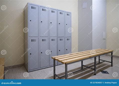 Locker Room in Fitness Gym, High School Stock Image - Image of pattern, high: 227834057