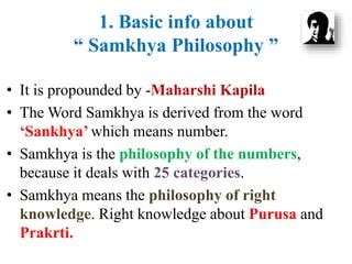 Samkhya Philosophy : Basic Concepts and Characteristics | PPT