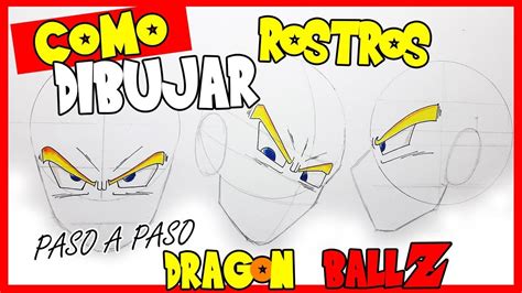 COMO DIBUJAR ROSTROS GOKU SSJ DRAGON BALL PASO A PASO