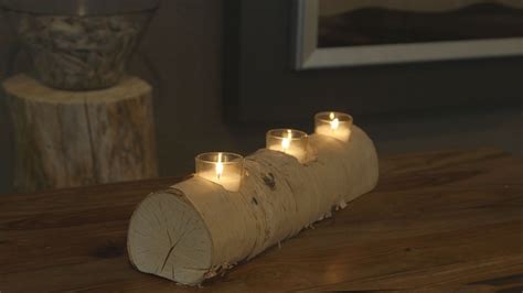 Add Rustic Ambiance With This Diy Log Candle Holder Cottage Life