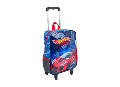 Mochila Rodinhas Escolar Sestini Hot Wheels M G O