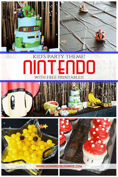 Nintendo Party Theme Nintendo Birthday Party With Free Printables