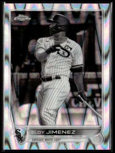 2022 Topps Chrome Sonic Black White RayWave Refractor Eloy Jimenez