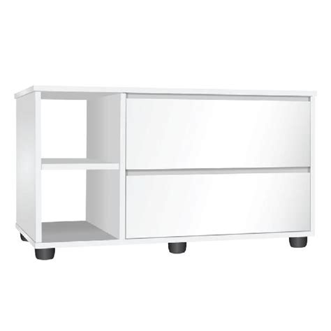 Tv Unit With 2 Drawers And 2 Shelves White Melamine In South Africa