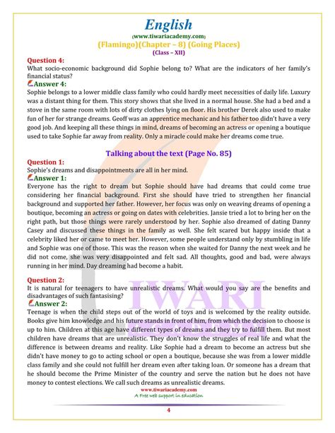 Ncert Solutions For Class English Flamingo Chapter Going Places