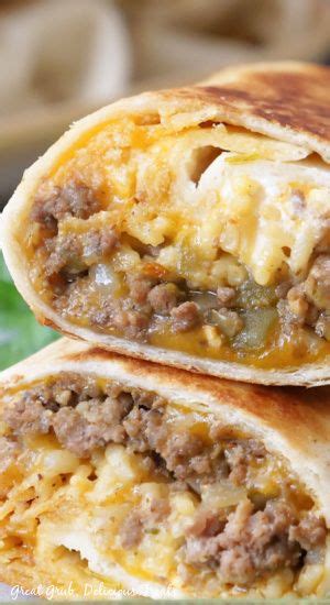 Cheesy Double Beef Burrito Recipe