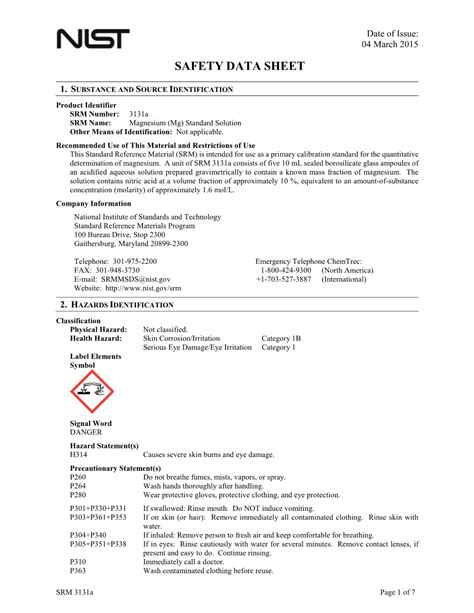 Material Safety Data Sheet MSDS DocsLib