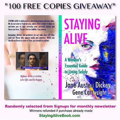 Limited Giveaway Staying Alive Womans Essential Guide To Living Safely