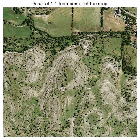 Aerial Photography Map Of Round Mountain Tx Texas