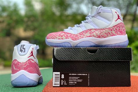 Men’s Air Jordan 11 High Pink Snakeskin - FavSole.com