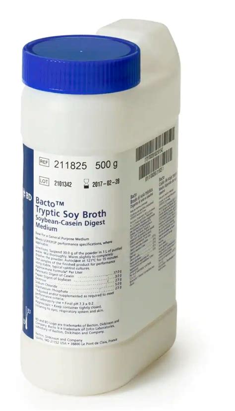 Tryptic Soy Broth 500 G Df 0370 Nc Labs Products