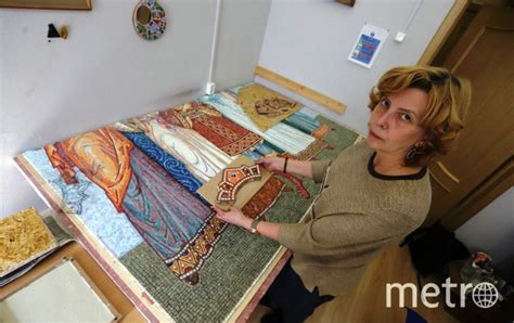 Artists Assemble Mosaic Icon Of The Holy Royal Martyrs For The