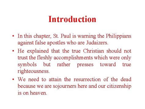 The Letter Of St Paul To The Philippians