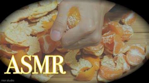 Asmr How To Peel An Orange 🍊귤까는 소리 으깨는 소리 みかんの皮を剥く音 거꾸로 재생 Reverse