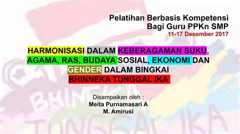 Harmonisasi Dalam Keberagaman Suku Agama Ras Budaya Sosial Ekonomi