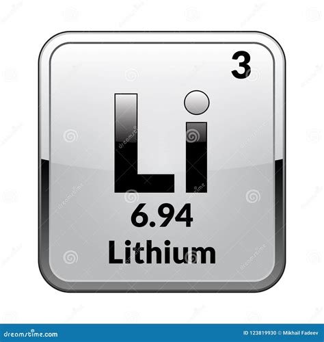 The Periodic Table Element Lithiumvector Stock Vector Illustration