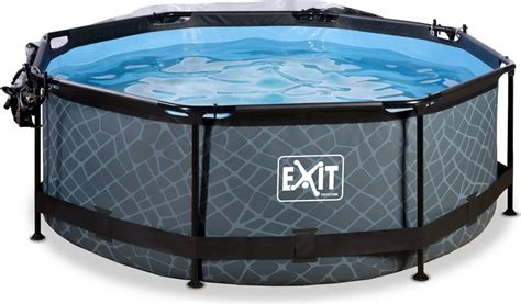 EXIT Toys Frame Pool Ø 244 x 76 cm mit Abdeckung 1 Set pools shop