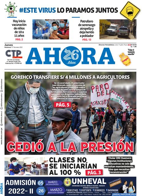 Edici N Digital Diario Ahora Diario Ahora