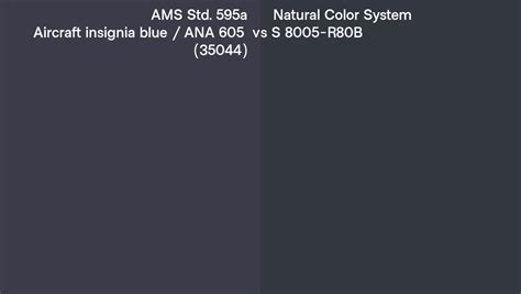 AMS Std 595a Aircraft Insignia Blue ANA 605 35044 Vs Natural Color