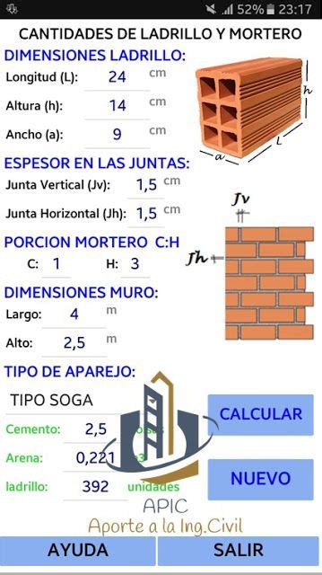 Calculo De Ladrillo Y Mortero En Excel Ingeniero Daniel Rg