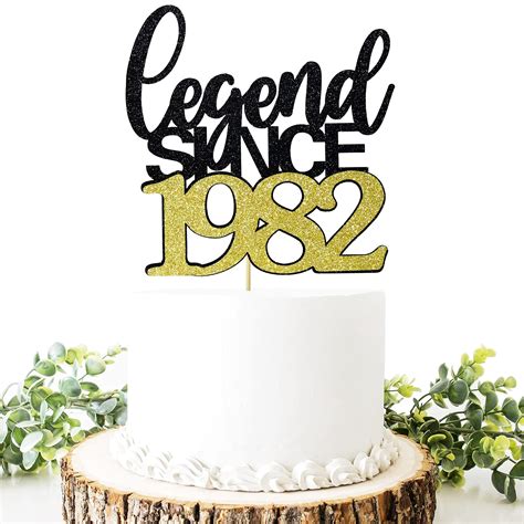 Buy Migeaks legend since 1982 cake topper 42nd birthday happy birthday ...