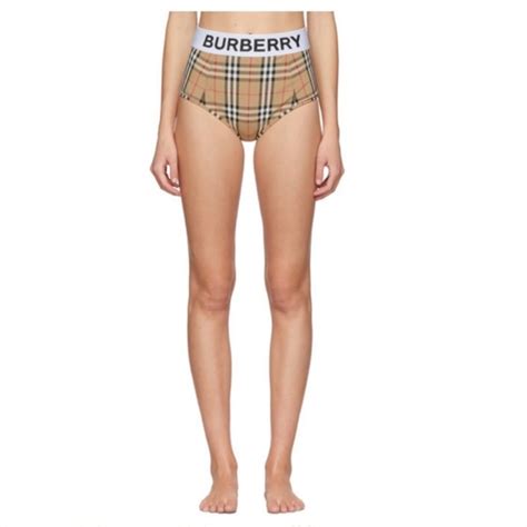 Burberry Swim Authentic Burberry Tessa Logo Tape Nova Check Bikini