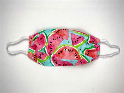 Watermelon Face Mask Melon Face Mask Summer Handmade Face Etsy