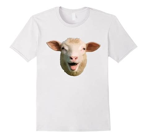 Sheep Shirt Sheep Face T Shirts Funny Tops Tee Casual O Neck Printed T