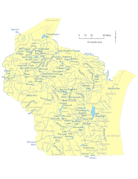 Map Of Wisconsin Lakes – Zip Code Map