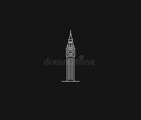 A Clock Tower Hand Drawn Big Ben London Stock Vector Illustration Of