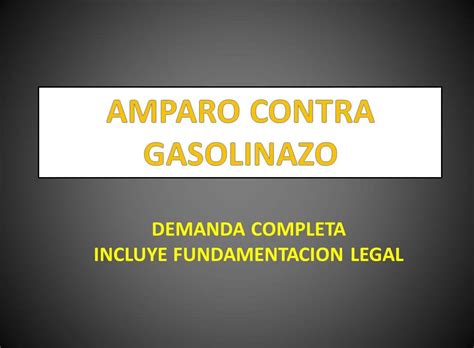 Amparo Contra Gasolinazo Derechomexicano Mx