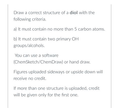 Solved Draw a correct structure of a diol with the following | Chegg.com